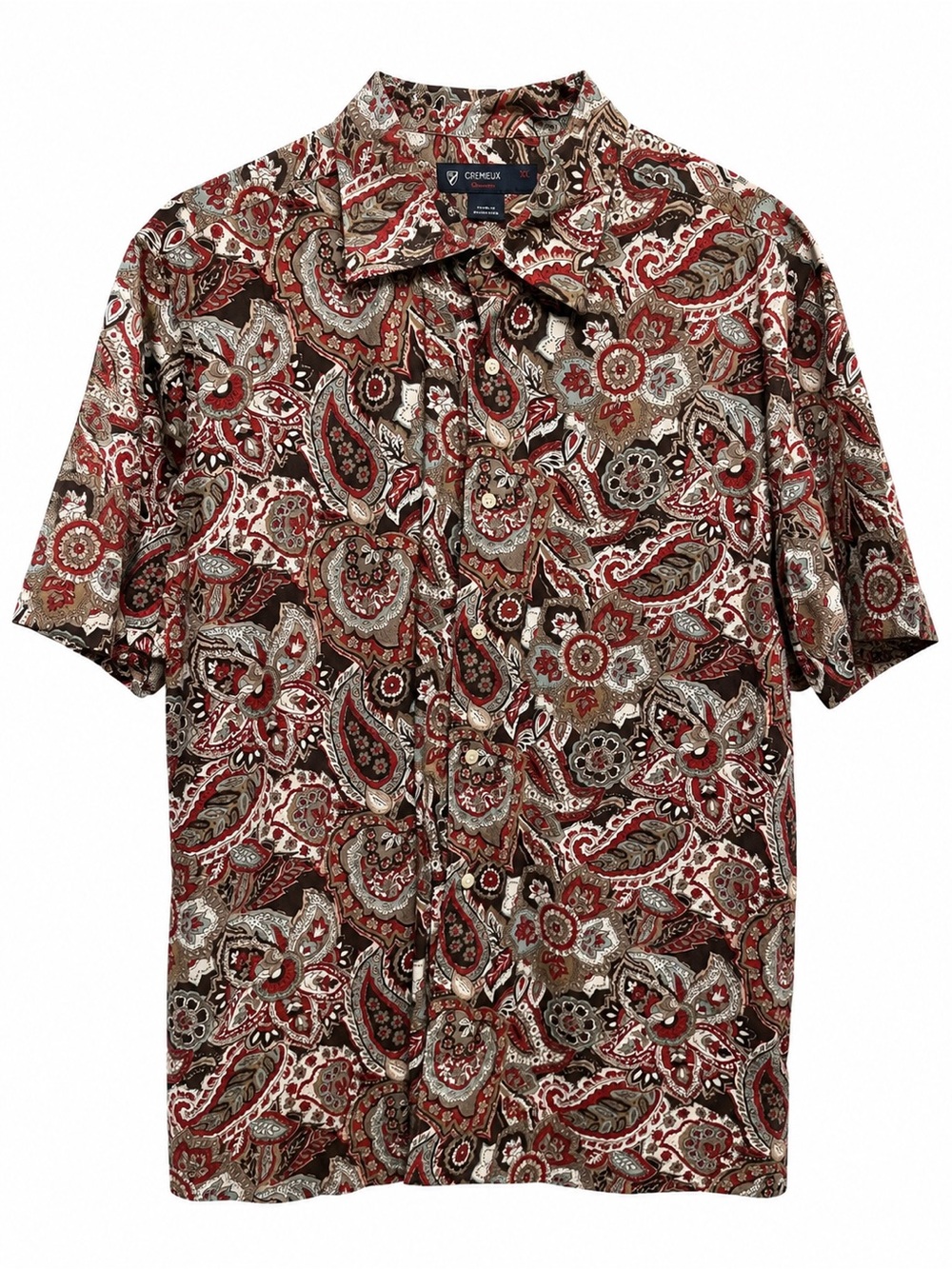 Cremieux Classics Men’s XL Paisley Short Sleeve Button Down Shirt